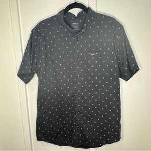 RVCA Dark Gray Patterned Button Down Shirt